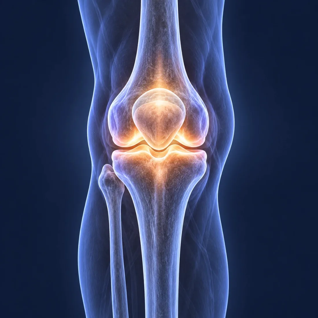 Representación de una articulación de rodilla